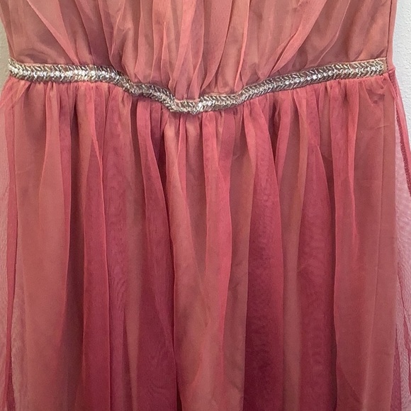 Candalite Size Petite Small Blush Mesh Hombre Style Dress. Preloved - Picture 6 of 9